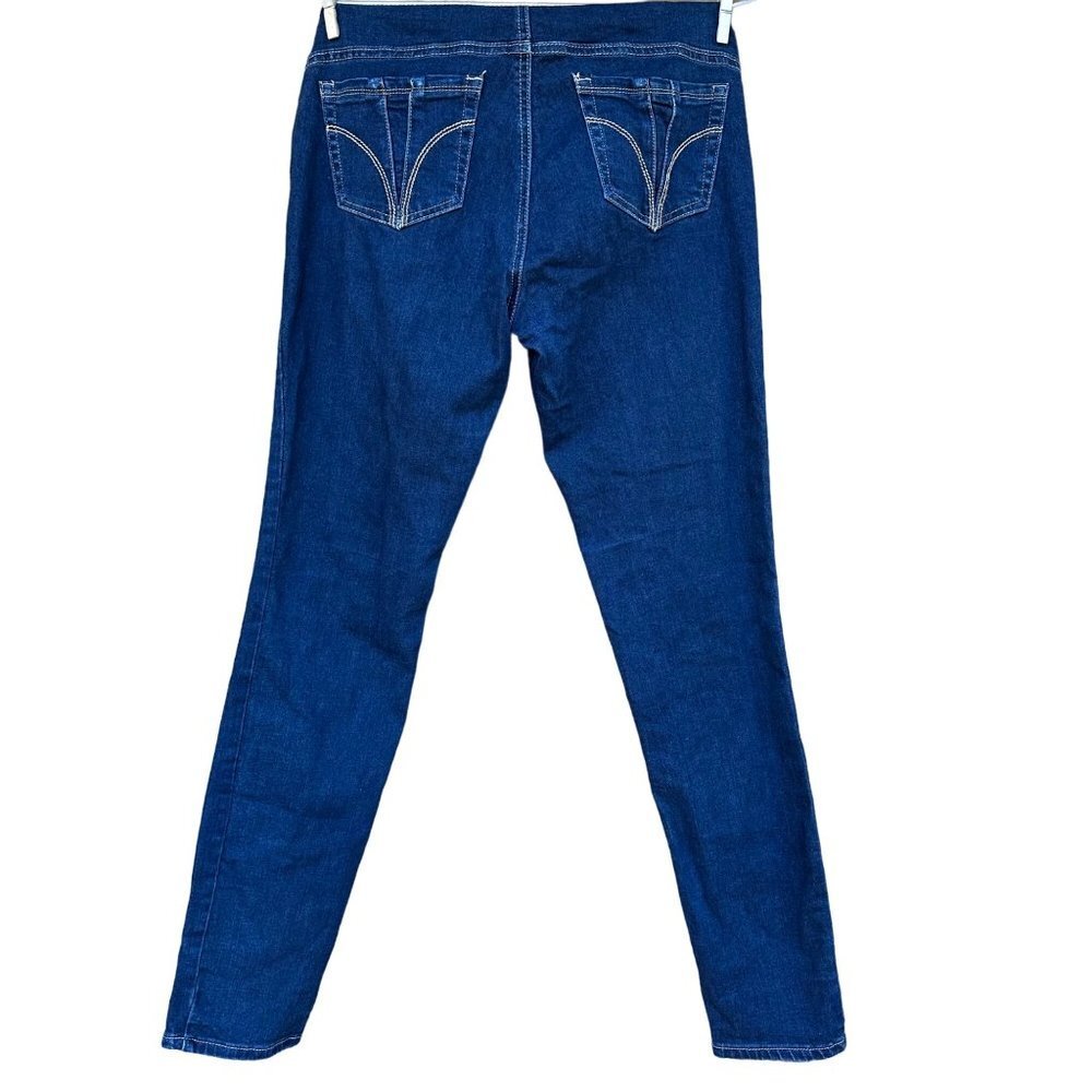 Indigo Dark Blue Maternity Skinny Stretch Size LM - Picture 10 of 15